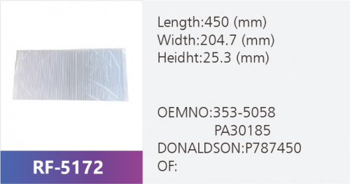 Фильтр салона RF-5172 (1/)